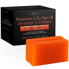 BIOXI Persimón y Aceite de Árbol de Té: desodorante-barra con empaque moderno.