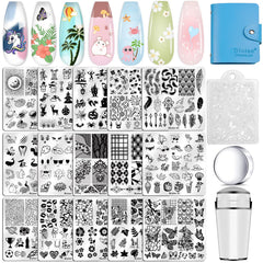Biutee placas de estampado para uñas con 15 diseños variados