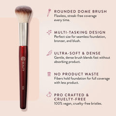 BK Beauty 106 for liquid and cream foundations, blends smoothly with minimal waste