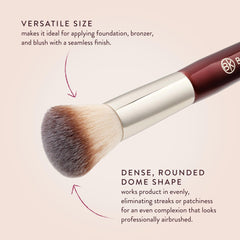 BK Beauty 106 vegan bristles, soft yet dense for comfortable, skin-friendly application