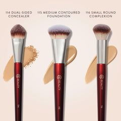 BK Beauty Core Complexion Trio 114 dual-sided concealer brush for flawless, multi-task coverage.