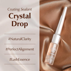 Close-up of brush applicator ready for precise coating on lashes.