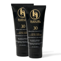 BLACK GIRL SUNSCREEN en bote frontal para uso diario en rostro y cuerpo.