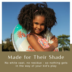 BLACK GIRL SUNSCREEN Kids evita residuo blanco en pieles morenas durante actividades al aire libre.