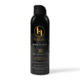 Black Girl Sunscreen Make It Glow spray bottle for easy, even coverage.