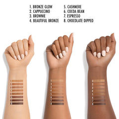Tono bronceado de Black Radiance para piel oscura con cobertura natural.