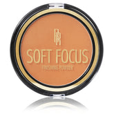 Black Radiance polvo bronce cremoso en frasco abierto para un acabado suave