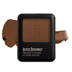 Black Radiance Rich Mahogany pressed powder compact for a natural matte finish and oil control.