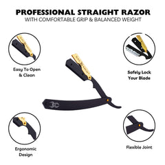 Black Widow swing-lock grip close-up for secure blade handling.