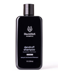 Black Wolf Champú Anticaspa, botella-vertido, limpieza suave para el cuero cabelludo.