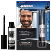 Blackbeard for Men beard color brush-on application showing a quick tint and natural look