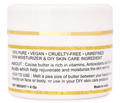 Bless International Organic Raw Cocoa Butter ivory-white appearance signals pure, unrefined nourishment for skin.