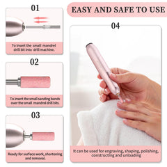BLESWIN 180 grit band provides a smooth finish on natural nails.