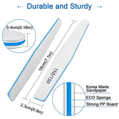 BLESWIN emery boards shown from side view for precise cuticle shaping