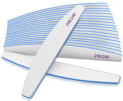 BLESWIN nail file set with double-sided 240/240 grit for smooth natural nails.