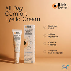 BlinkBetter BetterLids aplicacion en parpado para uso diario y absorcion rapida.