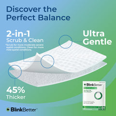 BlinkBetter three-x moisture technology graphic demonstrates long-lasting hydration during use