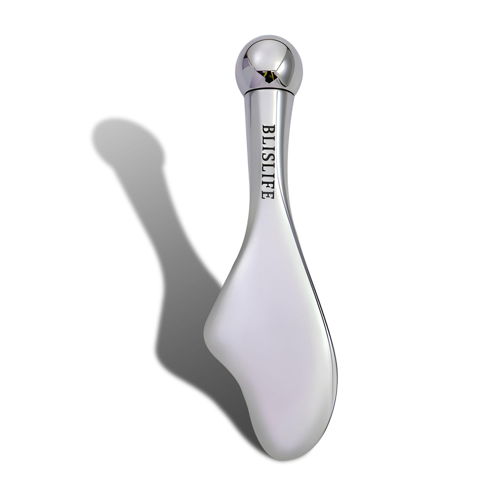 BLISLIFE Mini Eye Care Stick top roller soothes eye puffiness and promotes a refreshed look.