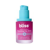 Bliss Glow & Hydrate Serum bottle front, showcasing vegan formula for radiant skin.