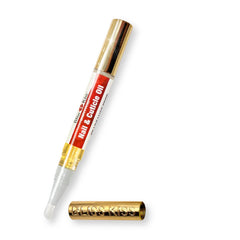 Bliss Kiss Simply Pure Nail Oil Pen close-up applying to cuticles for hydration.