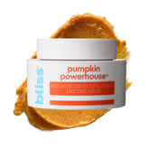 Bliss Pumpkin Powerhouse Mask bottle showcasing glow and gentle exfoliation