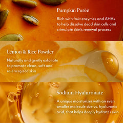 Bliss Pumpkin Powerhouse Mask texture swirl on spoon illustrating creamy formula