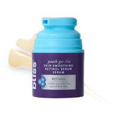 Bliss Retinol Serum bottle on a clean surface suggesting smoother skin.