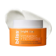 Bliss Vitamin C + Tri-Peptide Brightening Moisturizer jar with radiant hydration.
