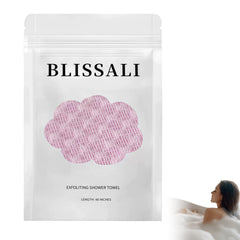 Blissal Toalla Exfoliante dos Caras, limpieza amplia para espalda y torso
