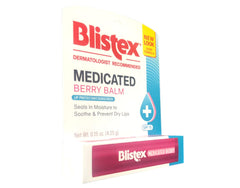 Blistex balsamo labial medicado de bayas, aplicador, alivio y cuidado diario de labios con SPF.
