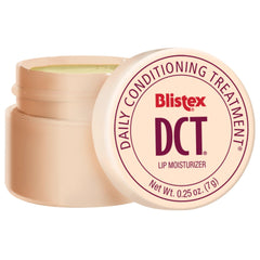 Blistex DCT vitamin E nourishing lip formula highlighting moisture and softness.