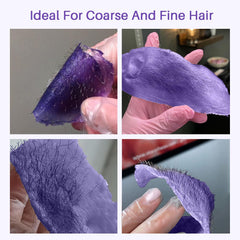 BLITZWAX Lavender hard wax beads close-up highlighting smooth texture for sensitive skin.
