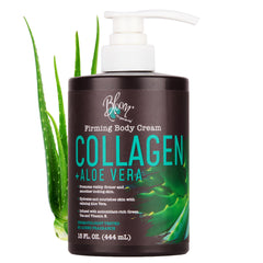 BLOOM crema de colágeno en frasco para piel firme y elástica.