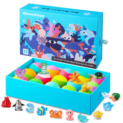 BloomFizzy bombas de baño con sorpresa marina, convierten cada baño en una aventura divertida.
