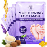 BLOOMORA 6-pack foot mask set with lavender for deep hydration