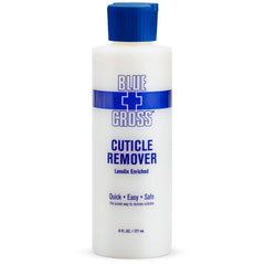 Blue Cross Cuticle Remover bottle ready for quick cuticle prep and cleanup.