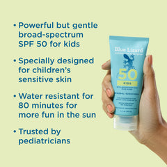 Blue Lizard Kids Mineral SPF 50: tapa inteligente que cambia color ante el sol