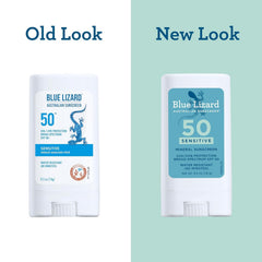Blue Lizard Sensitive Stick demonstrates reef-friendly mineral protection during outdoor activities.