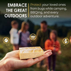 Blue Moon Elise jabon camping-experiencia, perfuma con citronela para actividades al aire libre.