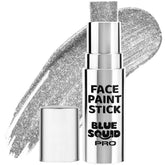 Blue Squid PRO metallic silver face paint stick for bold cosplay applications.