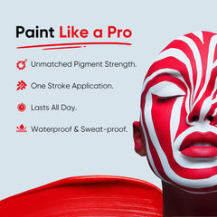 Blue Squid PRO red face paint stick used for baseball eye black
