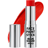 Blue Squid PRO red face paint stick packaging shows bold waterproof color for cosplay
