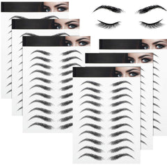 Blulu cejas tatuaje agua arco, 6 hojas para un aspecto natural y duradero.