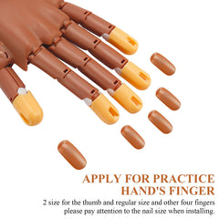 Easy installation of Blulu nail tips into practice finger grooves.
