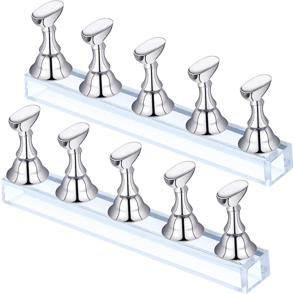Blulu nail stand base silver for stable display and practice