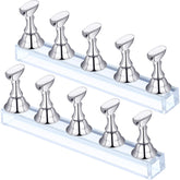Blulu nail stand base silver for stable display and practice