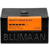 BluMaan Heavy Hold Clay jar shows the product container for all-day hold.