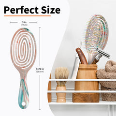 BLUSHMARKS vented-drying-brush with 3D airflow speeds up styling on the go.