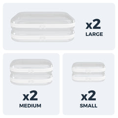 B'More Brands extra-large 14-inch clear case, dual-pack layout