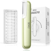 BNU Dermaplane Razor for Women face close-up showing precise shaving for smooth skin